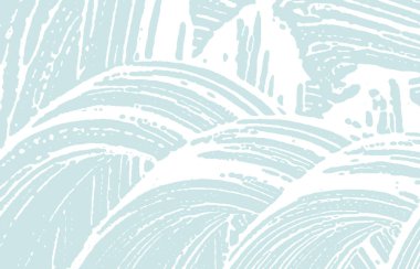 Grunge dokusu. Üzücü mavi iz. İyi bir geçmişi var. Gürültü iğrenç grunge dokusu. Alışılmadık sanatsal bir yüzey. Vektör illüstrasyonu.