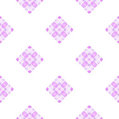 Suluboya, kiremit sınırını tekrarlıyor. Mor sulu boho şık yaz tasarımı. Tekrar eden mayo tasarımı. Tekstil hazır şirin baskı, mayo kumaş, duvar kağıdı, ambalaj..