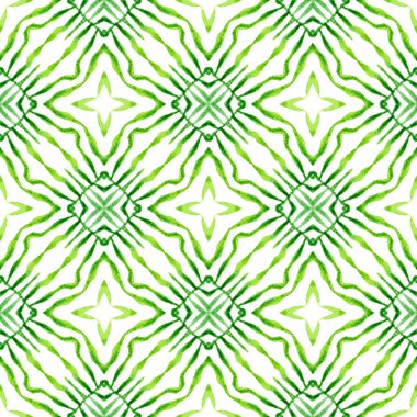 Tekstil hazır güzel baskı, mayo kumaş, duvar kağıdı, ambalaj. Yeşil kusursuz boho şık yaz tasarımı. Egzotik, pürüzsüz desen. Yaz ekzotik, pürüzsüz sınır.