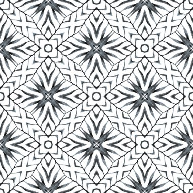 Tekrar eden çizgili el çizgisi sınırı. Siyah ve beyaz ekstra boho şık yaz tasarımı. Tekstil hazır radyan baskı, mayo kumaş, duvar kağıdı, ambalaj. Çizgili el çizimi tasarımı.