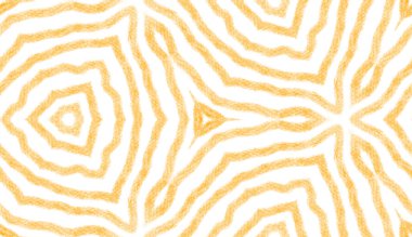 Çizgili el çizimi desen. Sarı simetrik kaleydoskop arka planı. Çizgili elle çizilmiş fayans tekrarlanıyor. Tekstil hazır harika baskı, mayo kumaş, duvar kağıdı, ambalaj..