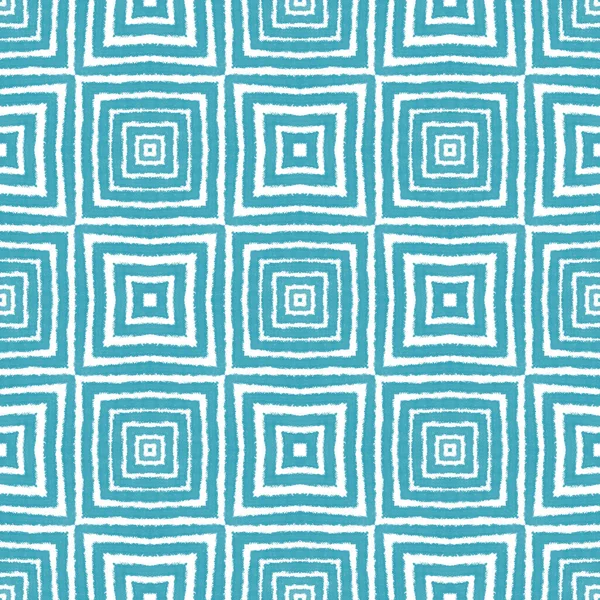 Textured stripes pattern. Turquoise symmetrical kaleidoscope background. Textile ready amazing print, swimwear fabric, wallpaper, wrapping. Trendy textured stripes design.