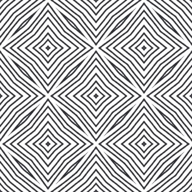 Döşemeli suluboya deseni. Siyah simetrik kaleydoskop. Elle boyanmış suluboya pürüzsüz. Tekstil hazır hassas baskı, mayo kumaş, duvar kağıdı, ambalaj..
