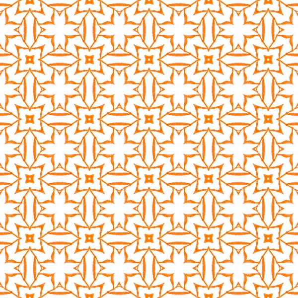 Striped hand drawn design. Orange artistic boho chic summer design. Repeating striped hand drawn border. Textile ready perfect print, swimwear fabric, wallpaper, wrapping.