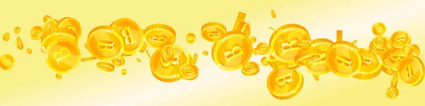 泰铢硬币掉了吸引分散的Thb硬币 泰国的钱奇怪的头彩 财富或成功的概念 矢量说明 — 图库矢量图片