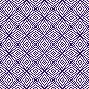 Egzotik, pürüzsüz desen. Mor simetrik kaleydoskop arka planı. Tekstil hazır baskı, mayo kumaş, duvar kağıdı, ambalaj. Yaz mayosu, egzotik, pürüzsüz tasarım..