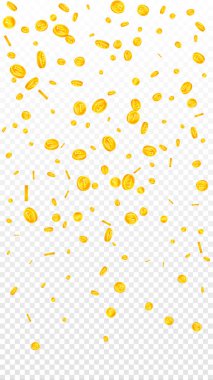 İsviçre frangı para yağıyor. Şatafatlı CHF paraları. İsviçre parası. Büyük ikramiye, servet ya da başarı konsepti. Vektör illüstrasyonu.