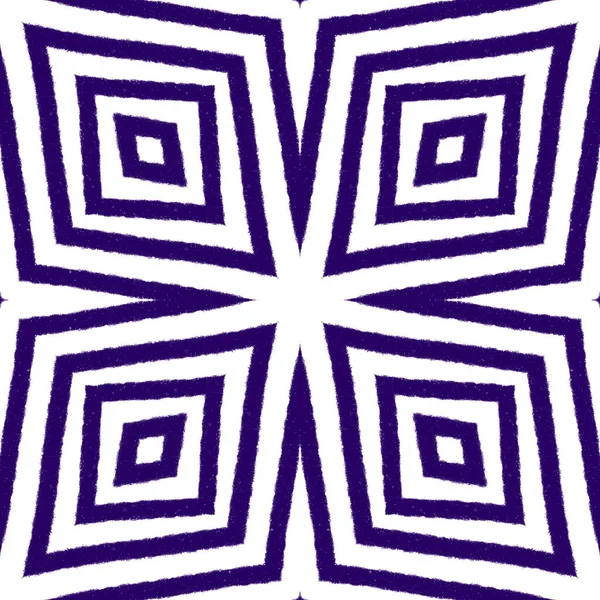 Striped hand drawn pattern. Purple symmetrical kaleidoscope background. Textile ready positive print, swimwear fabric, wallpaper, wrapping. Repeating striped hand drawn tile.