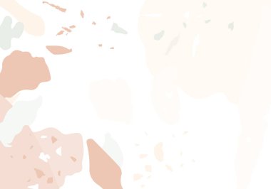 Terrazzo modern soyut şablon. Klasik İtalyan döşemesinin turuncu ve gri dokusu. Venedik terrazzo trend vektör arka planı Taşlardan, granitten, kuvarstan, mermerden, betondan yapılmış. 