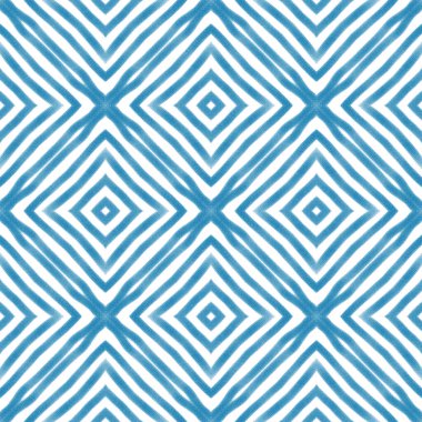 Sembol çizgileri tasarımı. Mavi simetrik kaleydoskop. Tekstil hazır şaşırtıcı baskı, mayo kumaş, duvar kağıdı, ambalaj. Geometrik sembol çizgileri deseni.