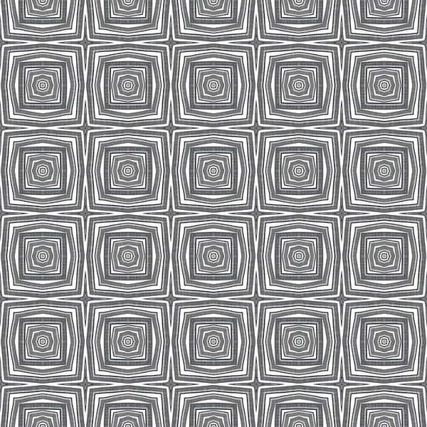 Gestreept Handgetekend Patroon Zwarte Symmetrische Caleidoscoop Achtergrond Herhaling Van Gestreepte — Stockfoto