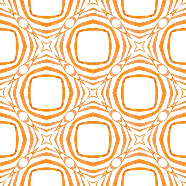 Tropisch Naadloos Patroon Oranje Ongewone Boho Chique Zomer Ontwerp Textiel — Stockfoto