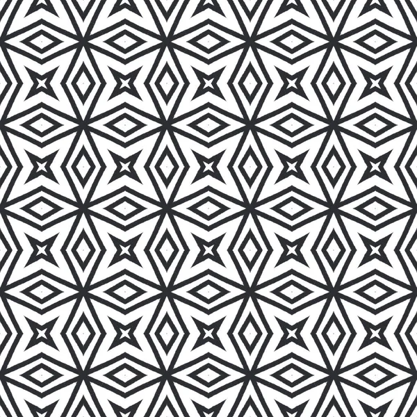 Medaillon Naadloos Patroon Zwarte Symmetrische Caleidoscoop Achtergrond Aquarel Medaillon Naadloze — Stockfoto