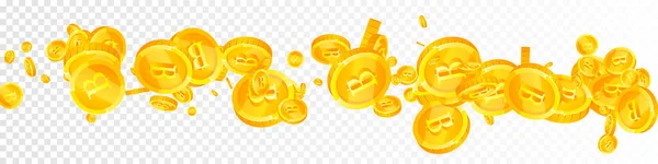 泰铢硬币掉了吸引分散的Thb硬币 泰国的钱令人叹为观止的头彩 财富或成功的概念 矢量说明 — 图库矢量图片