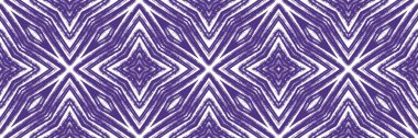 Sembol çizgileri kusursuz sınır. Mor simetrik kaleydoskop arka planı. arka plan için güzel dekoratif tasarım ögesi. Geometrik sembol çizgileri deseni.