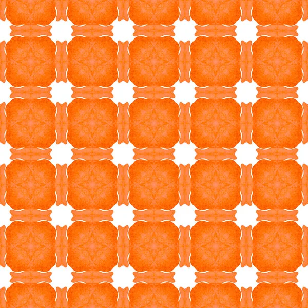 Textilfertiger Erhabener Druck Bademodenstoff Tapete Verpackung Orange Ziemlich Boho Chic — Stockfoto