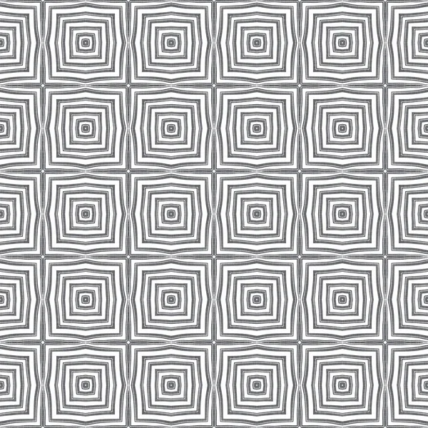 Striped hand drawn pattern. Black symmetrical kaleidoscope background. Textile ready fabulous print, swimwear fabric, wallpaper, wrapping. Repeating striped hand drawn tile.