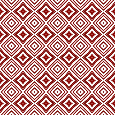 Sembol çizgileri tasarımı. Kestane rengi simetrik kaleydoskop. Tekstil hazır kaliteli baskı, mayo kumaş, duvar kağıdı, ambalaj. Geometrik sembol çizgileri deseni.