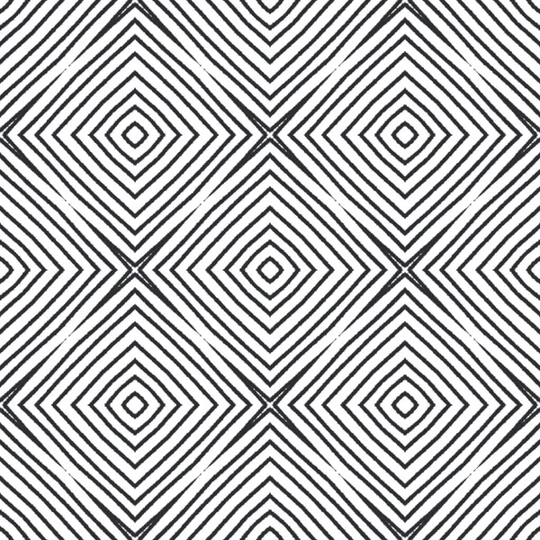 Geometric Seamless Pattern Black Symmetrical Kaleidoscope Background Textile Ready Lovely — Φωτογραφία Αρχείου