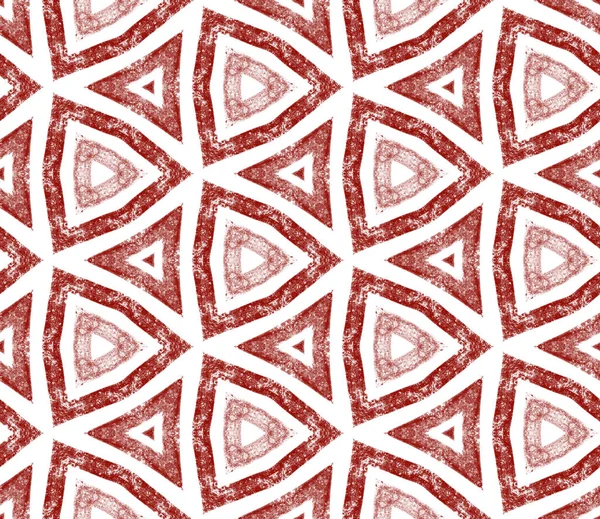 Ethnische Handbemalte Muster Weinroter Symmetrischer Kaleidoskop Hintergrund Textilfertiger Fantasievoller Druck — Stockfoto