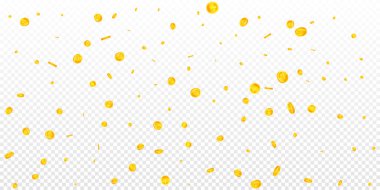 Çin Yuan paraları düşüyor. Dağınık altın paralar. Çin parası. Küresel finansal kriz konsepti. Geniş vektör illüstrasyonu.