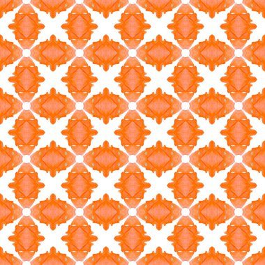 Tekstil hazır büyüleyici baskı, mayo kumaş, duvar kağıdı, ambalaj. Turuncu duygusal boho şık yaz tasarımı. El yapımı Arabesk tasarımı. Doğulu arabesk el çizimi sınır.