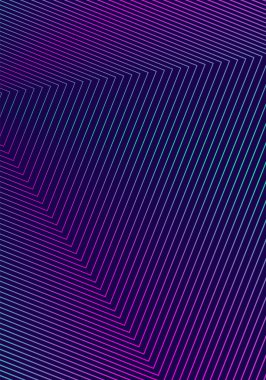 Minimal cover design template. Modern brochure layout. Neon vibrant halftone gradients on dark blue background. Extra trendy abstract cover design.