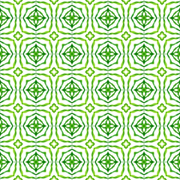 Chevron watercolor pattern. Green extraordinary boho chic summer design. Textile ready lively print, swimwear fabric, wallpaper, wrapping. Green geometric chevron watercolor border.