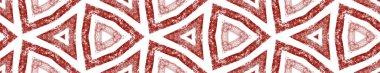 Ethnic hand painted seamless border. Wine red symmetrical kaleidoscope background. Summer dress ethnic hand painted tile. neat decorative design element for background.