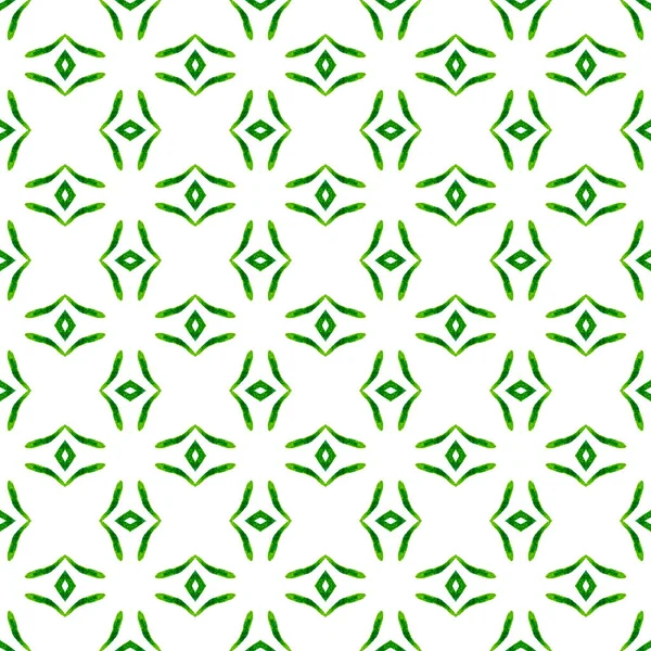 Striped hand drawn design. Green captivating boho chic summer design. Textile ready elegant print, swimwear fabric, wallpaper, wrapping. Repeating striped hand drawn border.