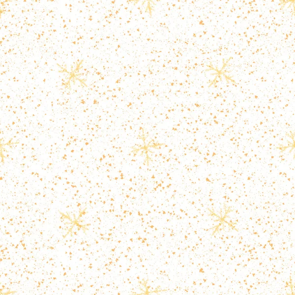 Hand Drawn Snowflakes Christmas Seamless Pattern. Subtle Flying Snow Flakes on chalk snowflakes Background. Astonishing chalk handdrawn snow overlay. Lovely holiday season decoration.