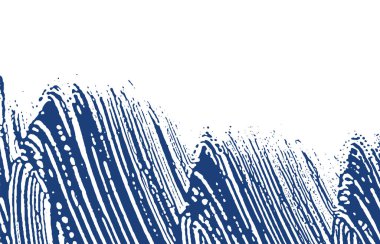 Grunge texture. Distress indigo rough trace. Elegant background. Noise dirty grunge texture. Curious artistic surface. Vector illustration.