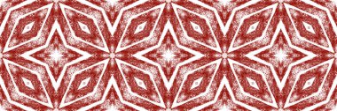 Mosaic seamless border. Wine red symmetrical kaleidoscope background. comely decorative design element for background. Retro mosaic seamless design.