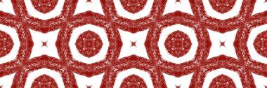 Medallion seamless border. Wine red symmetrical kaleidoscope background. Watercolor medallion seamless tile. astonishing decorative design element for background.