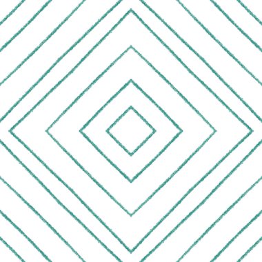 Dokulu çizgili desen. Turkuaz simetrik kaleydoskop arka planı. Moda desenli şerit tasarımı. Tekstil hazır Gerçek baskı, mayo kumaş, duvar kağıdı, ambalaj.