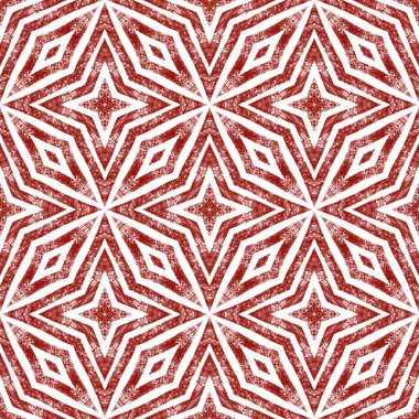 Geometrik dikişsiz desen. Şarap kırmızısı simetrik kaleydoskop arka planı. El çizimi geometrik kusursuz tasarım. Tekstil hazır baskı, mayo kumaş, duvar kağıdı, ambalaj.