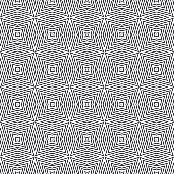 Geometric Seamless Pattern Black Symmetrical Kaleidoscope Background Hand Drawn Geometric — Foto de Stock