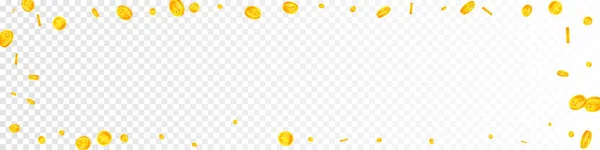 Chinese Yuan Coins Falling Scattered Gold Cny Coins China Money — Stockvector