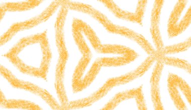 Sembol çizgileri tasarımı. Sarı simetrik kaleydoskop arka planı. Geometrik simge çizgileri deseni. Tekstil hazır dramatik baskı, mayo kumaş, duvar kağıdı, ambalaj..