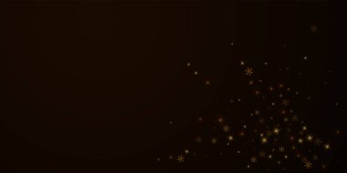 Christmas falling snow background. Subtle flying snow flakes and stars. Festive winter silver snowflake overlay template. Vector illustration