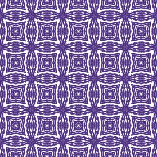 Ręcznie Malowany Wzór Etniczny Purpurowe Symetryczne Tło Kalejdoskopu Tekstylia Gotowe — Zdjęcie stockowe
