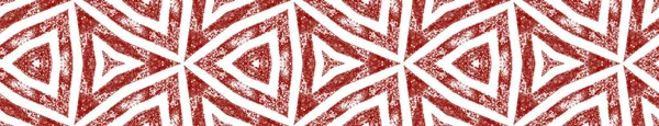 Ikat Opakuje Bezproblémové Hranice Víno Symetrické Symetrické Kaleidoskop Pozadí Vzor — Stock fotografie
