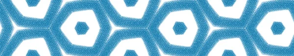 Medaillon Naadloze Grens Blauwe Symmetrische Caleidoscoop Achtergrond Vormgegeven Decoratieve Design — Stockfoto