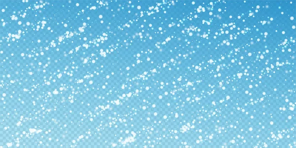 Christmas Falling Snow Background Subtle Flying Snow Flakes Stars Festive — 스톡 벡터