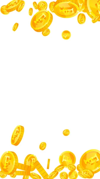 Swiss Franc Coins Falling Gold Scattered Chf Coins Switzerland Money — Image vectorielle