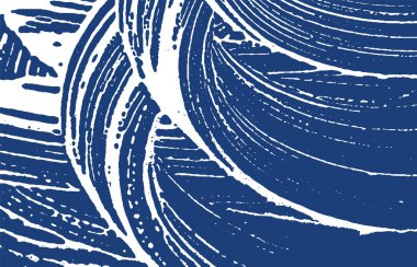 Grunge dokusu. Üzüntü çivit pürüzü. Olağanüstü bir geçmişi var. Gürültü iğrenç grunge dokusu. Etkileyici sanatsal bir yüzey. Vektör illüstrasyonu.