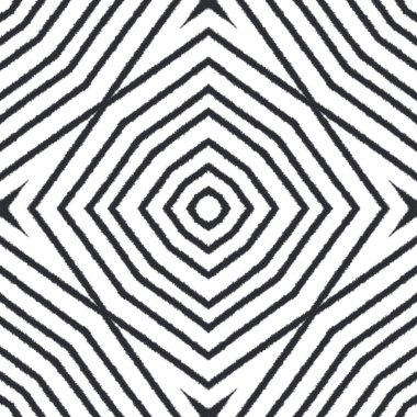 Egzotik, pürüzsüz desen. Siyah simetrik kaleydoskop. Tekstil hazır nadir baskılar, mayo kumaş, duvar kağıdı, ambalaj. Yaz mayosu, egzotik, pürüzsüz tasarım..