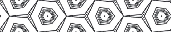 Mozaik Zökkenőmentes Határ Fekete Szimmetrikus Kaleidoszkóp Háttér Elbűvölő Dekoratív Design — Stock Fotó