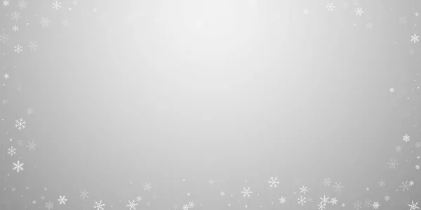 Christmas Falling Snow Background Subtle Flying Snow Flakes Stars Festive — 图库矢量图片