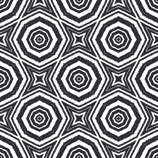 Arabesque hand drawn pattern. Black symmetrical kaleidoscope background. Textile ready extraordinary print, swimwear fabric, wallpaper, wrapping. Oriental arabesque hand drawn design.